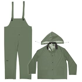CLC Rain Wear R131L .35MM Green 3-Piece Rain Suit, Large