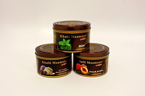Khalil Maamoon tobacco shisha (message flavor: Double Apple / Melon Mint / Mint / Peach Aroma / Black Orange / Lemon Mint / Mango / Cactus Lime / Grape Malakee / Spiced Tea / Orange Mint / Ice Cream