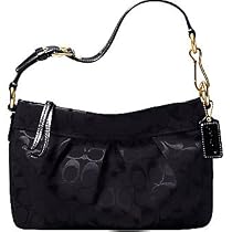 AUTHENTIC COACH HAMPTONS SMALL SHOULDER SIGNATURE BAG 12918 (Black/Black)