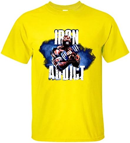 XNANA Men's Ct Fletcher Iron Addict Vol Round Collar Short Sleeves T-Shirt yellow M