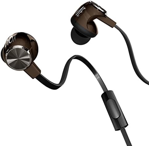 Earphones, Vetung Noise Isolation Bass Enhanced Premium Earbuds with Mic &amp; Remote Control, Couple Headphone, for Iphone, Ipod, Ipad, Android Smartphone, Mp3 Players, Etc. (Brown)
