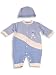Baby : Beyond Basics Kids - Newborn Baby Boys Long Sleeved Coverall with Matching Cap, Blue (Size 6-9Months)