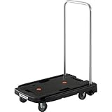 TRUSCO(トラスコ中山）　小型樹脂製運搬車こまわり君（省音タイプ）６００ｘ３９０ブラック