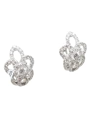 Women 14k White Gold 1.96ctw diamond Stud earring 27 27190 Size 8.28