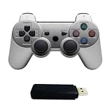 Playstation 3 PS3 Twin Shock 2.4 Ghz Wireless Controller SILVER