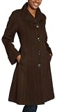 Jones New York Women's Single Breasted Herringbone Pattern Coat