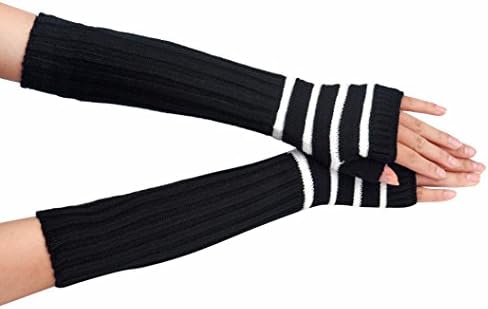 OVERMAL 	 Kwok 2016 Christmas Women's Warm Diamond Winter Lace Gloves Mittens (Black)