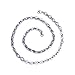 FANTOM 2.50mm Unisex Stainless Steel Rolo Oval Link Adjustable 18 to 22 Inch Chain Necklace