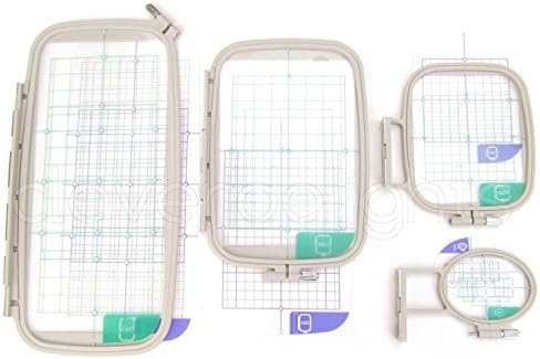 4-Piece Embroidery Hoop Set - Replaces SA442 SA443 SA444 SA445 - Hoops for Brother Machines PE-770 700 700II 750D 780D Innov-is 1000 1200 1250D - Babylock Ellure Ellure Plus Emore - Four Piece Replacement Set by icanhelpsew