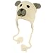 100% Wool Winter Polar Bear Animal Fleece Lined Trapper Earflaps Ski Cap Hat