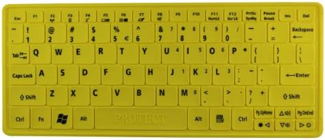Silicone Keyboard Protector Cover Skin for Acer Aspire One 521 523 D260 D255 D257 PAV70 NAV70 D270 US Layout Laptop Yellow
