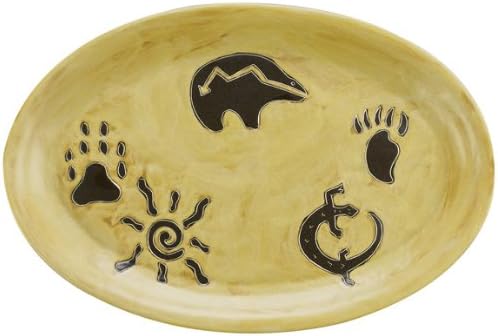 Mara Ceramic Stoneware 16 Inch Southwest Large Oval Serving Platter