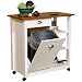 Venture Horizon 4125-11WH Double Wide Butcher Block Bin Kitchen