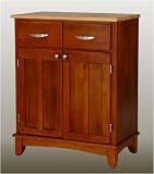 Home Styles Cottage Oak Server with Natural Wood Top 29.25x16x36-in.