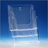 Produkt-Bild: VITAdisplays&reg; Tisch-Prospektst&auml;nder, DIN A4, 3 Etagen, Transparent (NE-240)