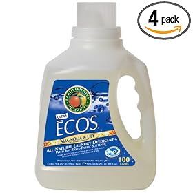 Earth Friendly Products Ecos Liquid Laundry Detergent, Magnolia & Lily, 100-Ounce Bottle (Pack of 4)
