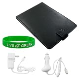 Leather Case with Car and Travel-Wall Chargers for Amazon Kindle 2 Reading Device (Kindle NOT Included)