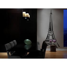 Vinyl Wall Art Decal Sticker Eiffel Tower 6.6 feet tall #159L