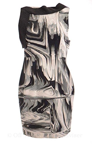 Vera Wang Women's Printed Sheath Dress 4 Grey Multi
