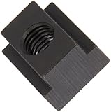 1018 Steel T-Slot Nut, Black Oxide Finish, Grade 5, Tapped Through, 3/8"-16 Threads, 5/8" Height, 9/16" Slot Depth, Made in US (Pack of 5)