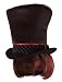 Willy Wonka's Top Hat with Wig: Officially licensed from Charlie and the Choc...