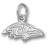 Baltimore Ravens NFL Profile Logo 1/4 Pendant (Silver)