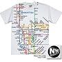 NYC Subway Line Manhattan Map T-Shirt - White