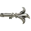Levolor Leaf Rod Set, Satin Nickel, 3/4-Inch Diameter, 36 to 66-Inch Width