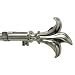 Levolor Leaf Rod Set, Satin Nickel, 3/4-Inch Diameter, 36 to 66-Inch Width