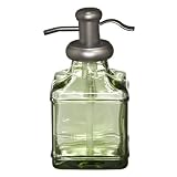 Home Antique Glass Soap Pump - Green