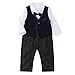 Baby Boy Outfits, Toddler Romper Jumpsuit Clothes Set with Suit Vest & Bowtie