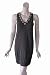 TABLA Cashmere Beaded V-Neck Tank Dress in Gray