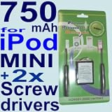 Battery Replacement for Mini iPod Kit (750 mAh) TITANIUM Series