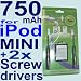 Battery Replacement for Mini iPod Kit (750 mAh) TITANIUM Series