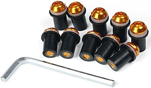 Motorcycle Parts CNC Aluminum Windscreen Bolts Kit Windshield Screw Mounting Nuts 10 PCS Gold Fit For TRIUMPH Daytona 675 2006-2011