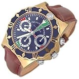 Julius Legend Ulysses Diver - Sea Bronze Leather Automatic Chronograph