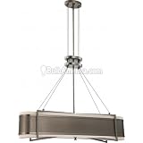 Nuvo Lighting 60/4435 Four Light Diesel Island Pendant with Khaki Fabric Shade/Cream Diffuser, Hazel Bronze