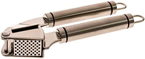 Stainless Steel Garlic Press- Premium Masher Will Comfortably &amp; Easily Crush and Mince Garlic Cloves and Ginger- Clean with Ease