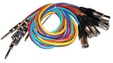 1/4 TRS to XLR Male Patch Cable 6 Pack - 3 Feet