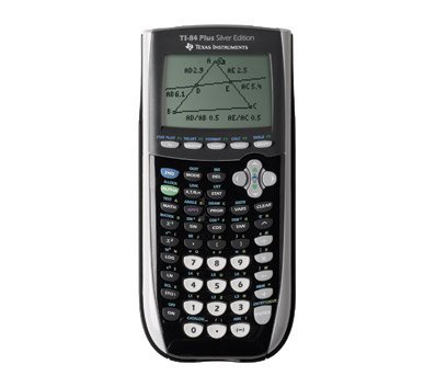 Texas Instruments Inc. TI-84 Plus Silver Edition Dark Grey Graphing Calculator 