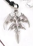TRIBAL CLAN Tribe Symbol Silver Tone PEWTER PENDANT Necklace