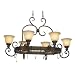 Golden Lighting 8063-PR62 BUS 8 Light Heartwood Pot Rack Island