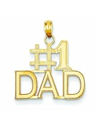 14K Gold #1 Dad Charm