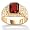 PalmBeach Jewelry Mens Simulated Ruby Ring