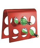 6 Bottle Wine Rack - Red