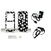 PCMICROSTORE Brand Sony Ericsson W810i W810 Snap-On $100 Design Crystal Case Cover with Removable Swivel Belt Clip - Bundled with 12v Rapid Premium Car Charger and Home Travel Wall AC Adapter Charger
