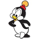 Chilly Willy Penguin car bumper sticker decal 3" x 5"