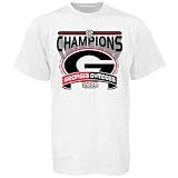 Georgia Bulldogs White 2008 SEC Gymnastics Champions T-shirt