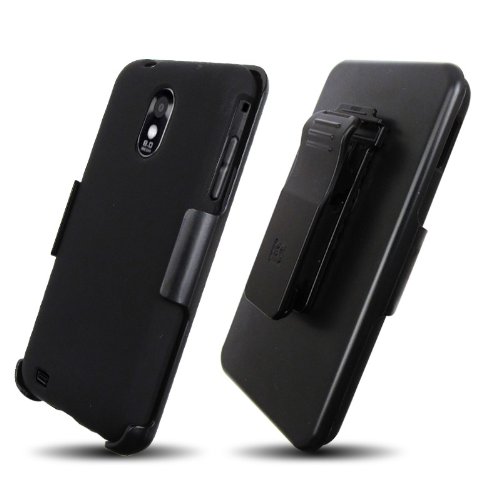 BC Hard Cover Combo Case Holster for Sprint Samsung Galaxy S II Epic 4G Touch D710 -Black-BC