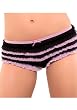 Plus Size Mesh Ruffle Stripe Boyshort